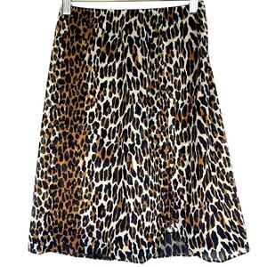 Vintage VANITY FAIR Leopard Animal Print Slip Size S Lingerie Sheer Skirt Pin Up